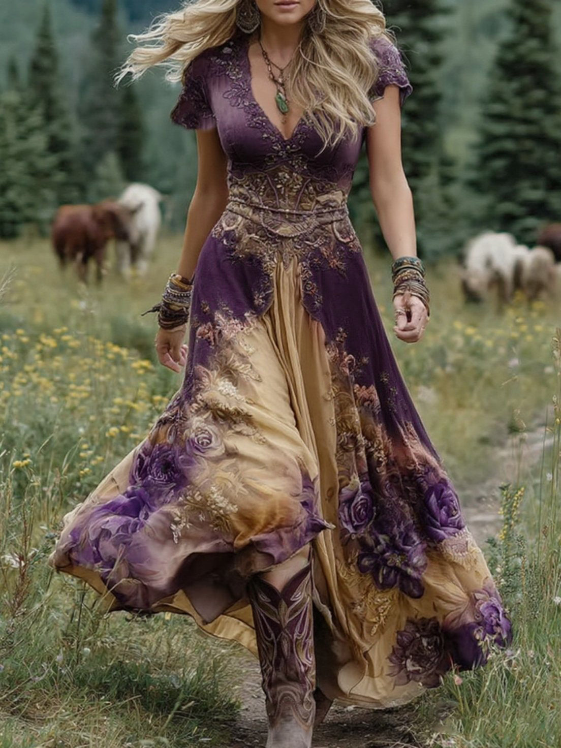 ISOLDE | VESTIDO LARGO CON DETALLES ARTESANALES Y ELEGANCIA ATEMPORAL