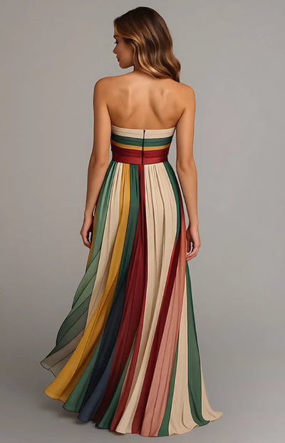 FIORRELLA | VESTIDO LARGO CON CAÍDA NATURAL Y DETALLES ARTESANALES