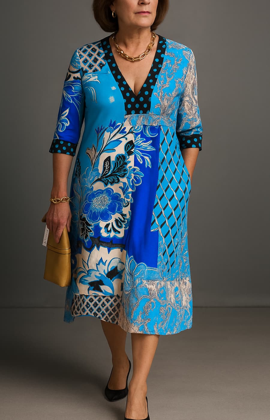 PALOMA | VESTIDO MAXI COLORIDO CON CONTRASTES ELEGANTES