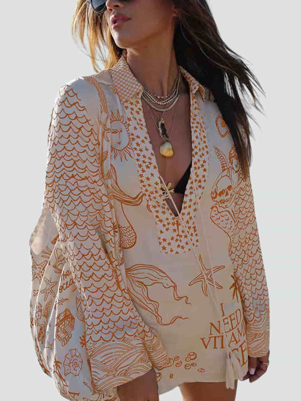 SOFÍA | CONJUNTO DE SATÉN CON ESTAMPADO Y FLECOS