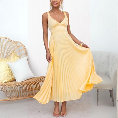 Maribel - Vestido Largo Plisado