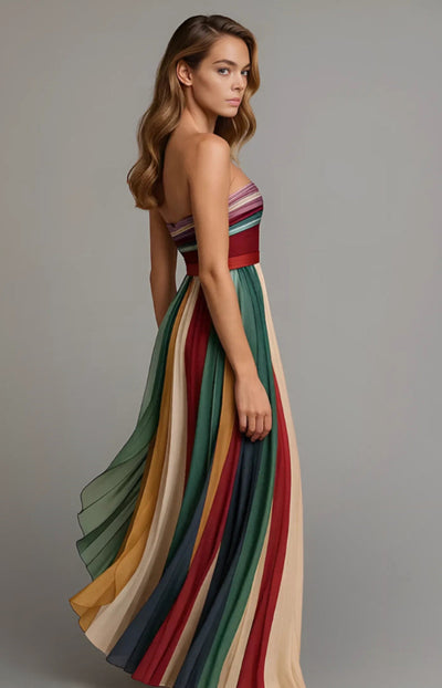 FIORRELLA | VESTIDO LARGO CON CAÍDA NATURAL Y DETALLES ARTESANALES