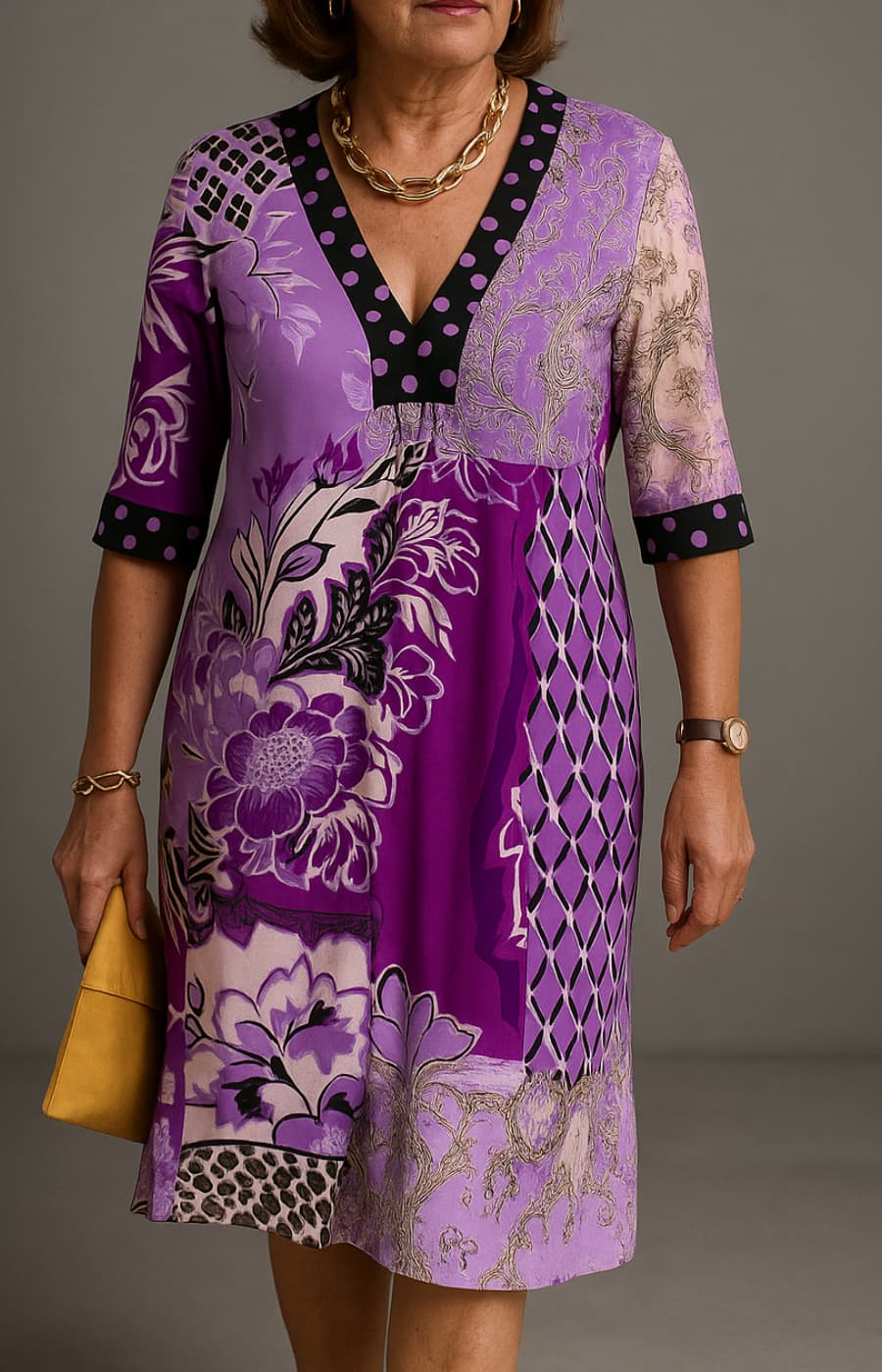 PALOMA | VESTIDO MAXI COLORIDO CON CONTRASTES ELEGANTES