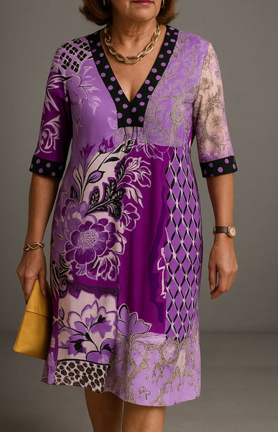 PALOMA | VESTIDO MAXI COLORIDO CON CONTRASTES ELEGANTES