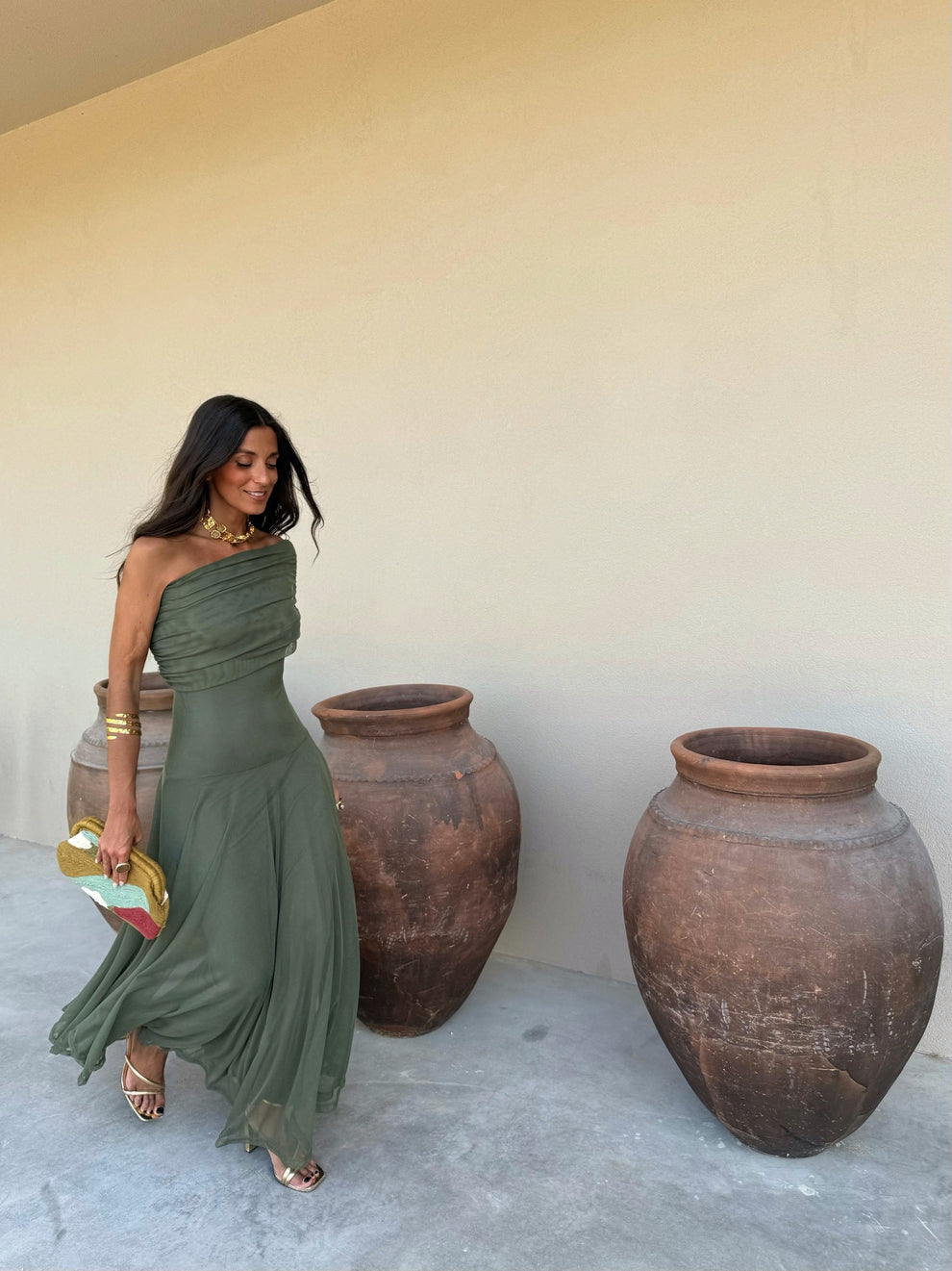 Hera | Verstido asimétrico gasa ligera