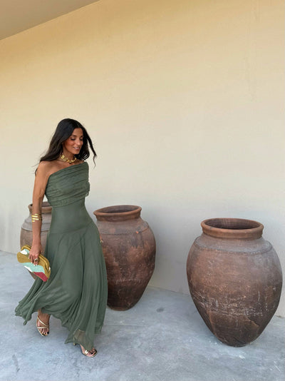 Hera | Verstido asimétrico gasa ligera