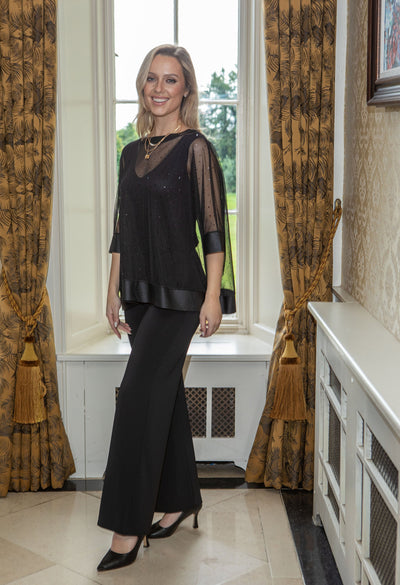 Blusa de Malla con Brillos