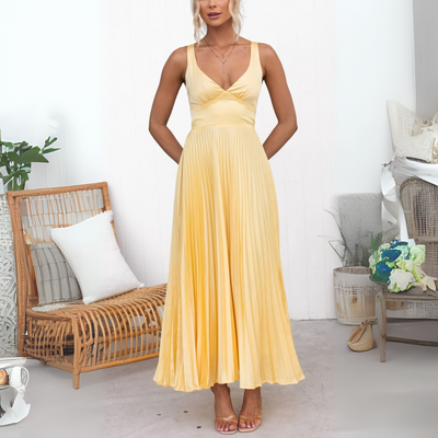 Maribel - Vestido Largo Plisado