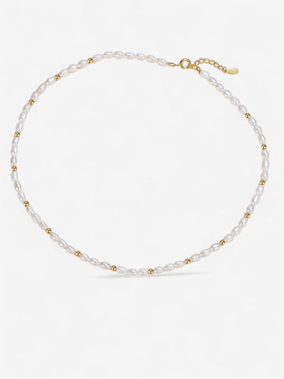 CELESTE PEARL | GARGANTILLA CON PERLAS NATURALES Y DETALLES EN ORO