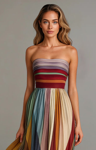 FIORRELLA | VESTIDO LARGO CON CAÍDA NATURAL Y DETALLES ARTESANALES