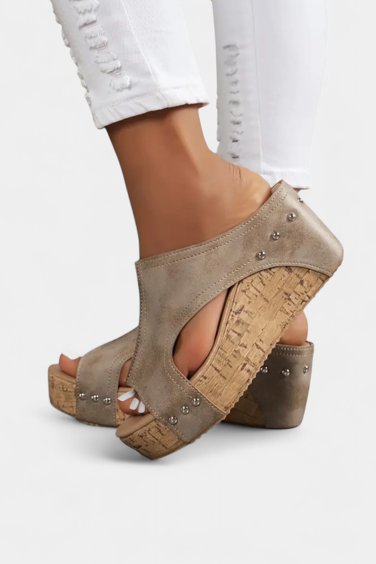 Emerson - Sandalias de Tacón Bloque de Confort Ortopédico