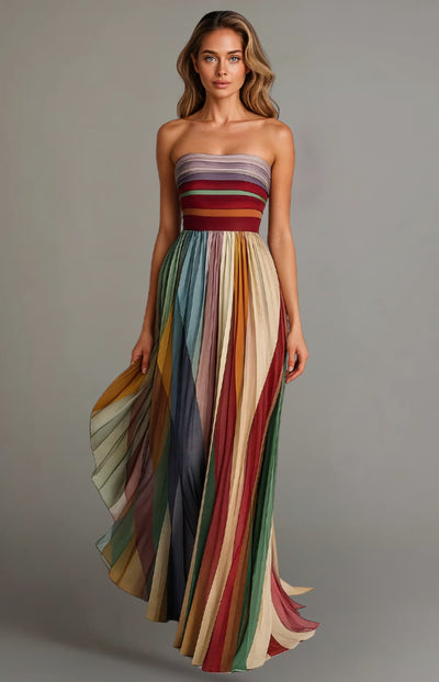 FIORRELLA | VESTIDO LARGO CON CAÍDA NATURAL Y DETALLES ARTESANALES