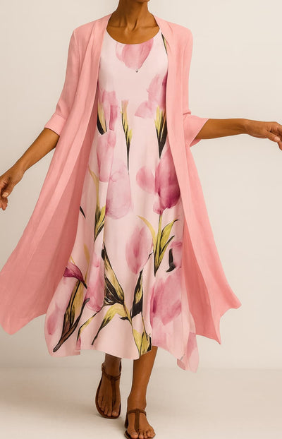 LUNA | VESTIDO LARGO CON CHAL ELEGANTE INCLUIDO