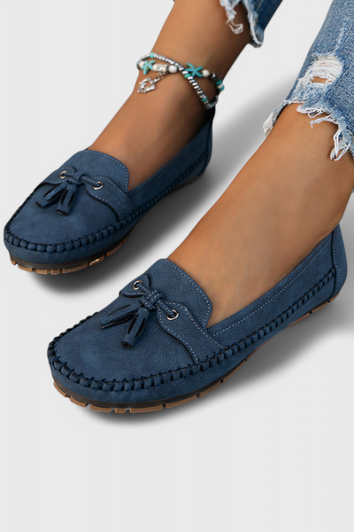 Peony - Mocasines de Suede Clásicos con Borlas