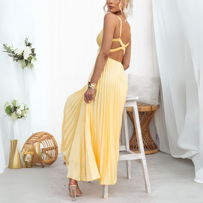 Maribel - Vestido Largo Plisado