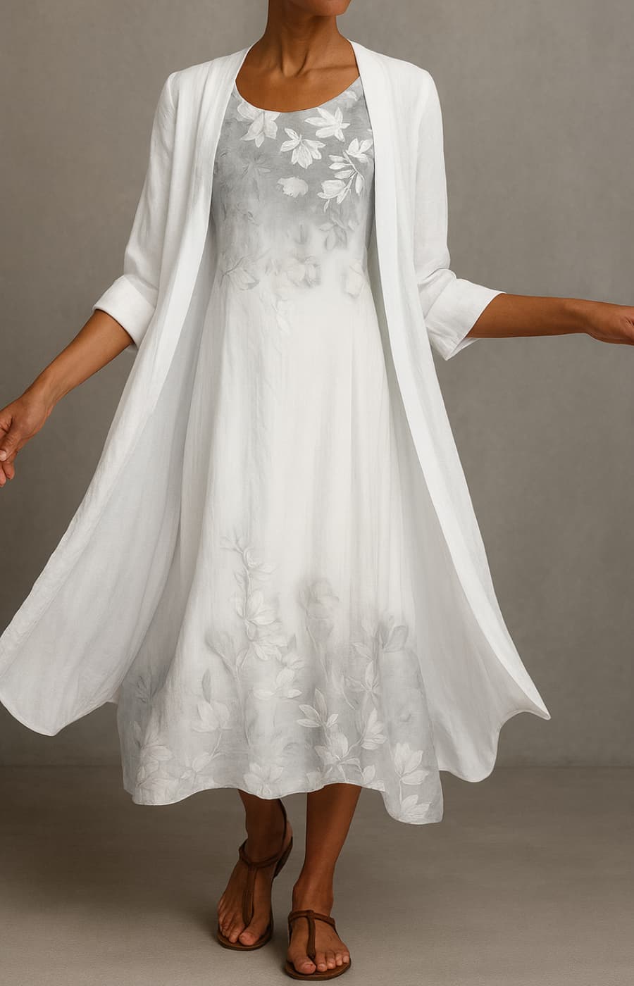 LUNA | VESTIDO LARGO CON CHAL ELEGANTE INCLUIDO