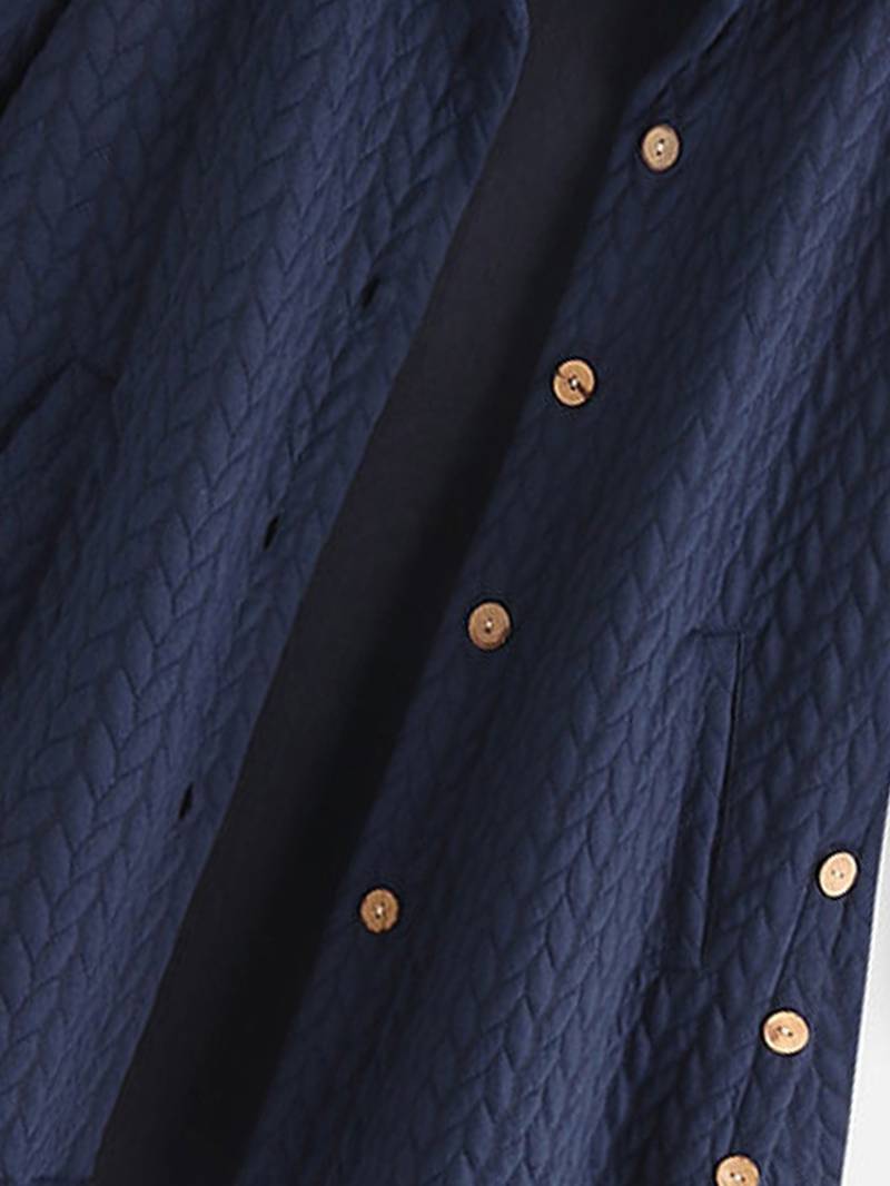 Daleyza - Abrigo de Felpa de Punto con Capucha