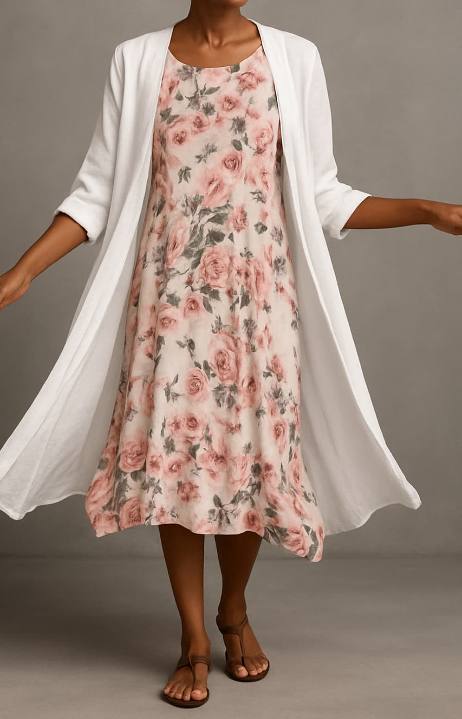 LUNA | VESTIDO LARGO CON CHAL ELEGANTE INCLUIDO