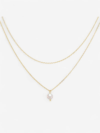 LÉA PEARL | COLLAR EN CAPAS CON PERLA NATURAL