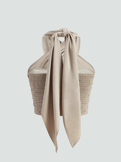 INES | TOP CRUZADO CON ESCOTE HALTER