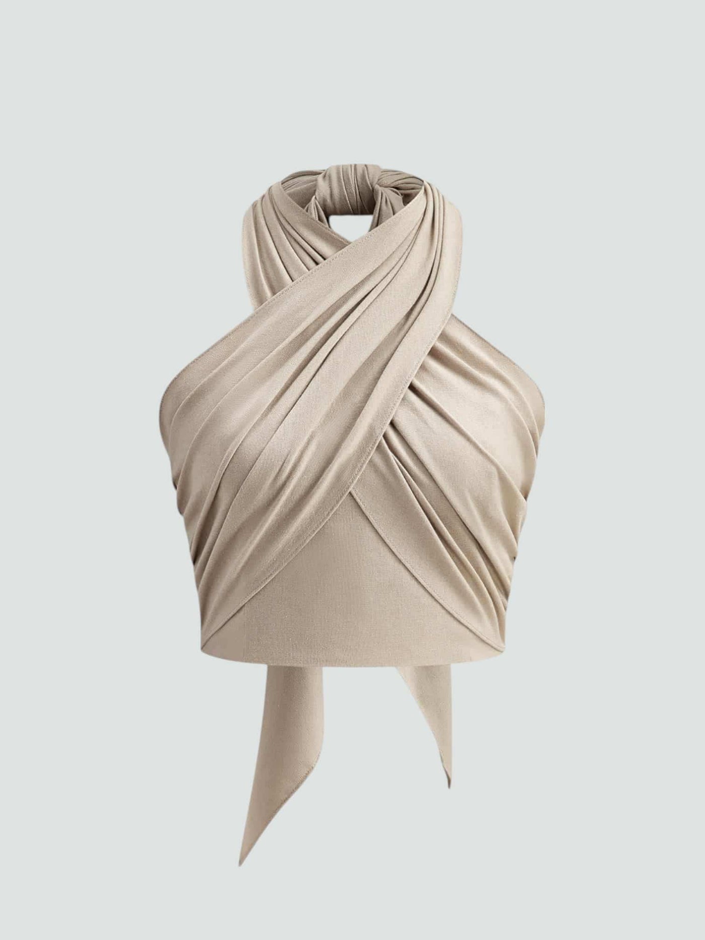 INES | TOP CRUZADO CON ESCOTE HALTER