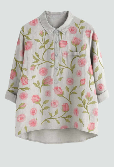 SHIREEN | CAMISA CON VOLANTES ROMÁNTICOS