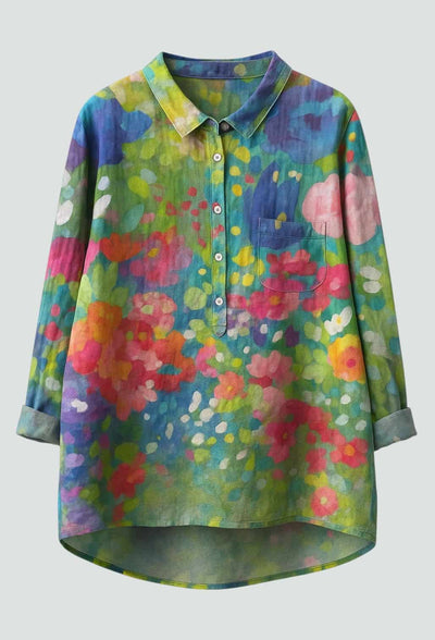 SHIREEN | CAMISA CON VOLANTES ROMÁNTICOS