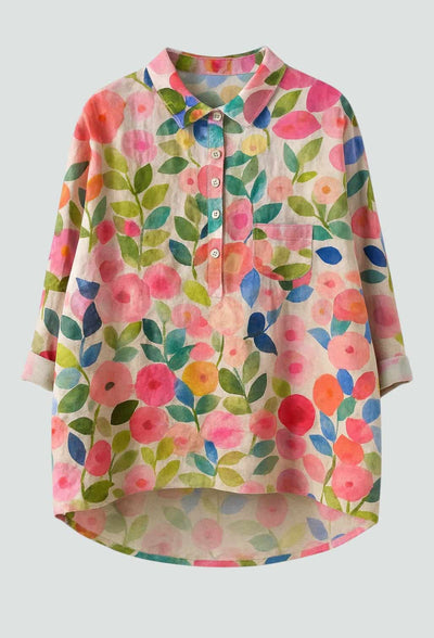 SHIREEN | CAMISA CON VOLANTES ROMÁNTICOS