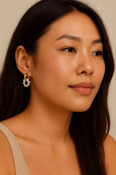 SOLÉA PEARL | AROS DORADOS CON PERLAS NATURALES