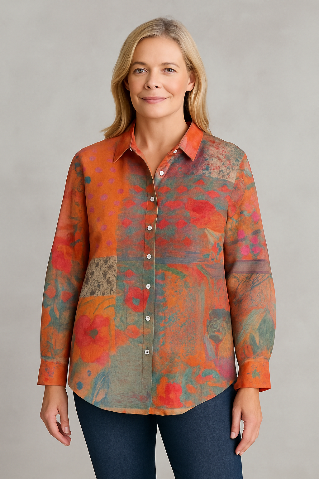 ANNIKA | CAMISA COLORIDA CON TOQUE ARTÍSTICO