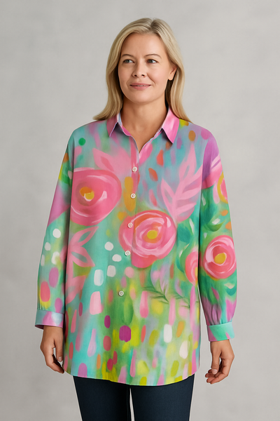 ANNIKA | CAMISA COLORIDA CON TOQUE ARTÍSTICO