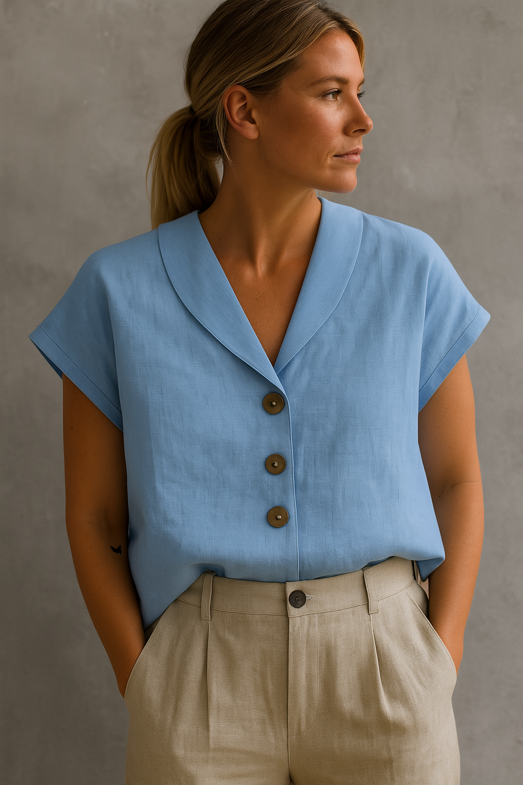 LOIS | BLUSA ELEGANTE CON CORTE CLÁSICO Y DETALLES SUTILES