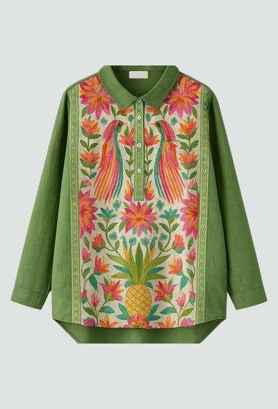 SHIREEN | CAMISA CON VOLANTES ROMÁNTICOS