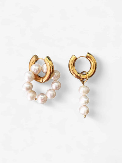 SOLÉA PEARL | AROS DORADOS CON PERLAS NATURALES