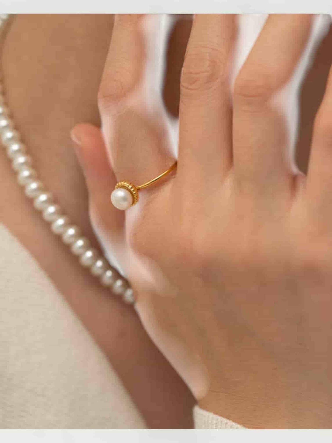 AURORA PEARL | ANILLO AJUSTABLE CON PERLA Y AUTENTICIDAD