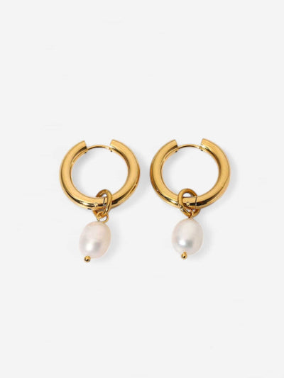 SOLÉA PEARL | AROS MINIMALISTAS CON PERLAS NATURALES