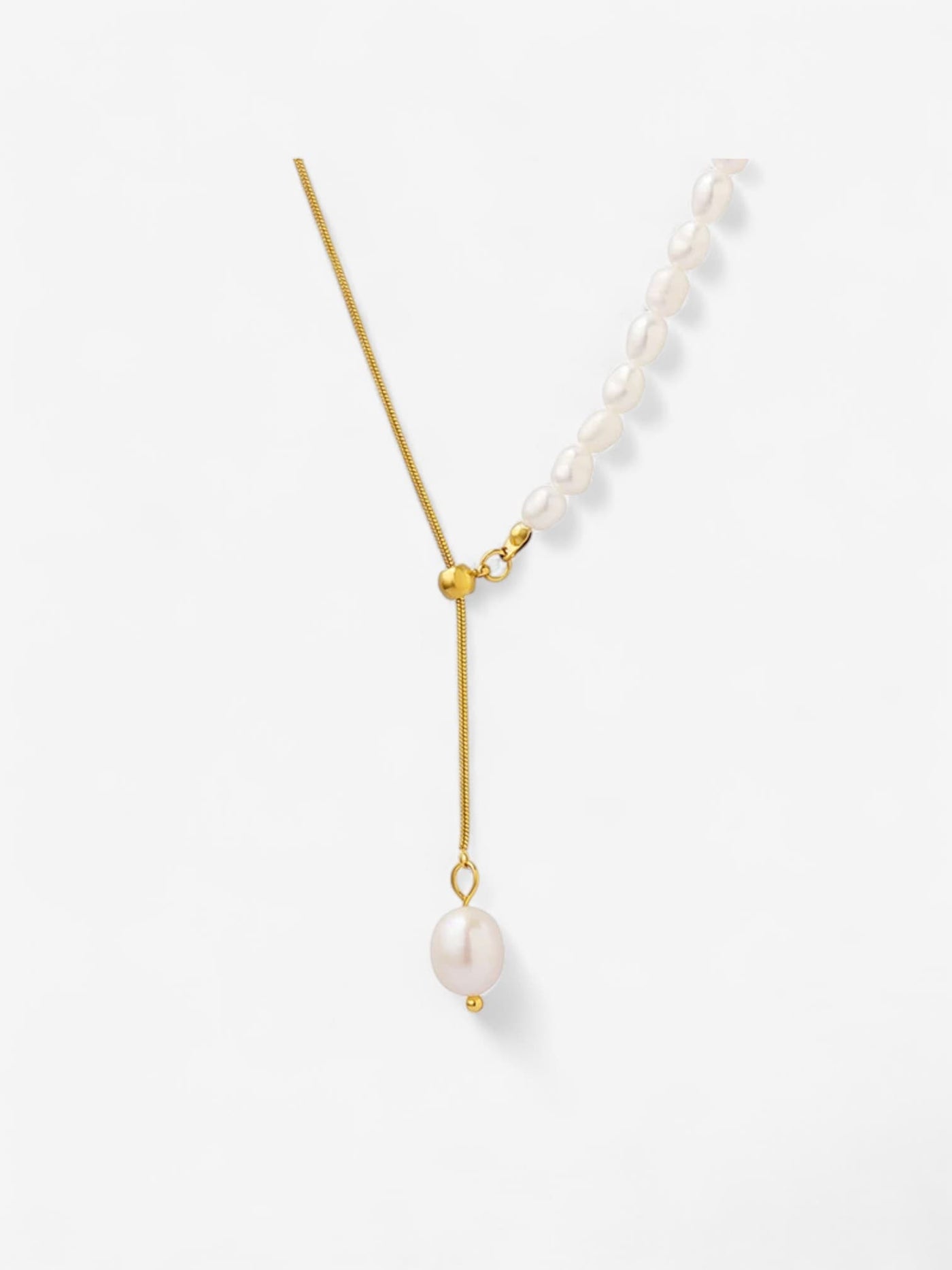 NOVA PEARL | COLLAR LARGO ASIMÉTRICO CON PERLAS NATURALES