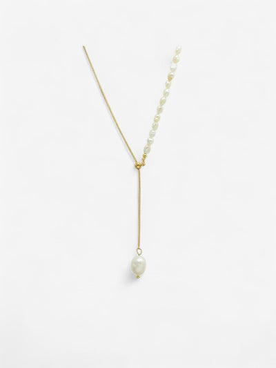 NOVA PEARL | COLLAR LARGO ASIMÉTRICO CON PERLAS NATURALES