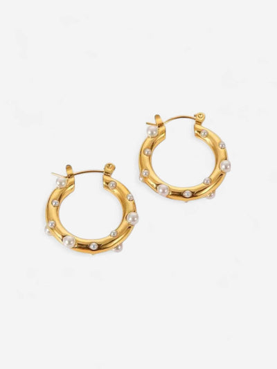 ÉTOILE PEARL | AROS CON PERLAS NATURALES Y BRILLO DE ZIRCONIA