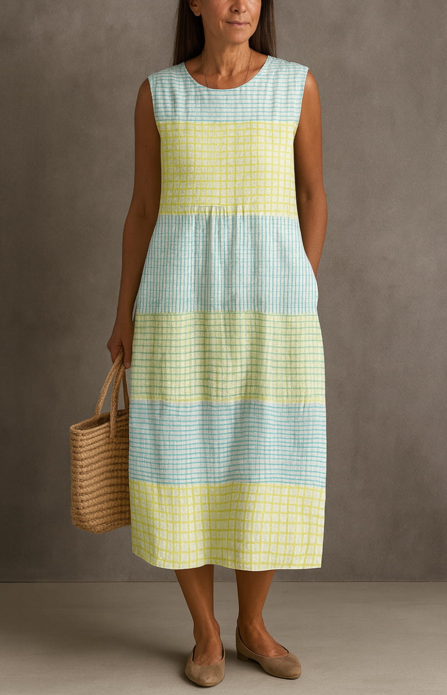 ISADORA | VESTIDO DE CUADROS CON ENCANTO NATURAL