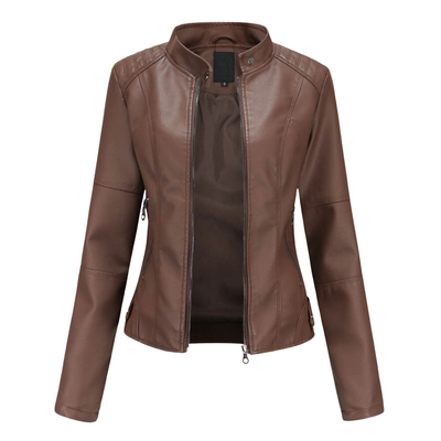 Violeta - Chaqueta de Cuero Elegante para Mujeres