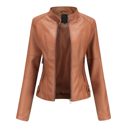 Violeta - Chaqueta de Cuero Elegante para Mujeres