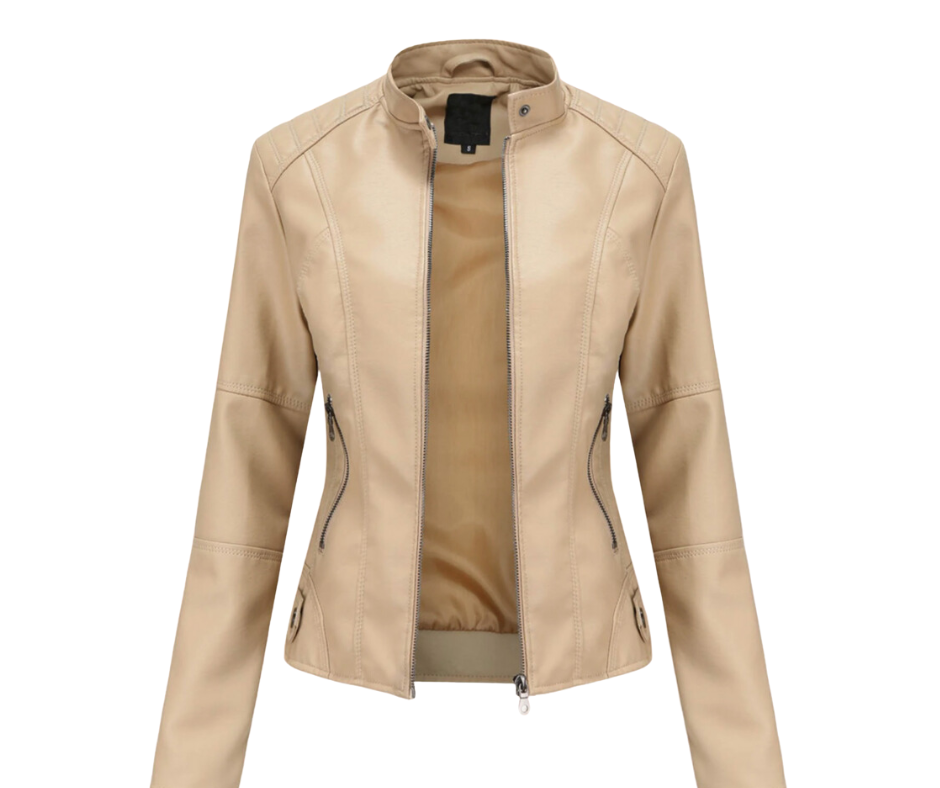 Violeta - Chaqueta de Cuero Elegante para Mujeres
