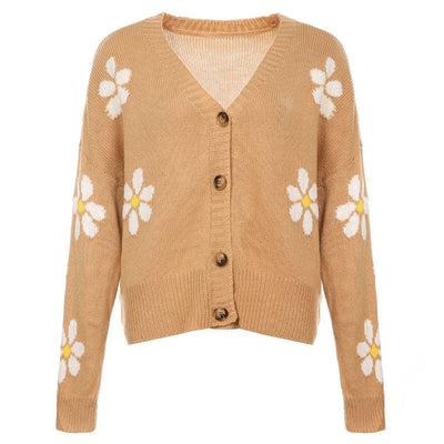 Elena - Cárdigan Informal de Punto con Estampado Floral