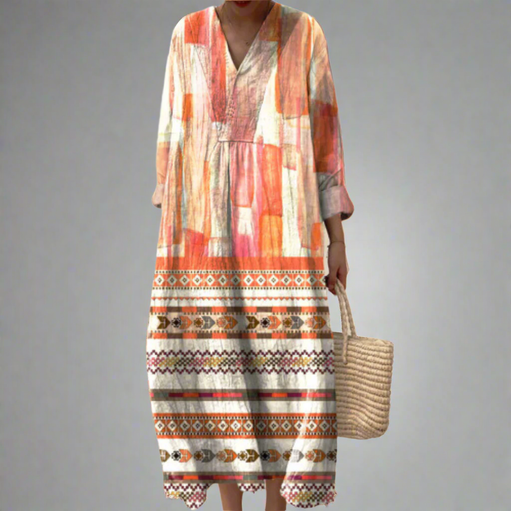 Patricia - Vestido geométrico elegante