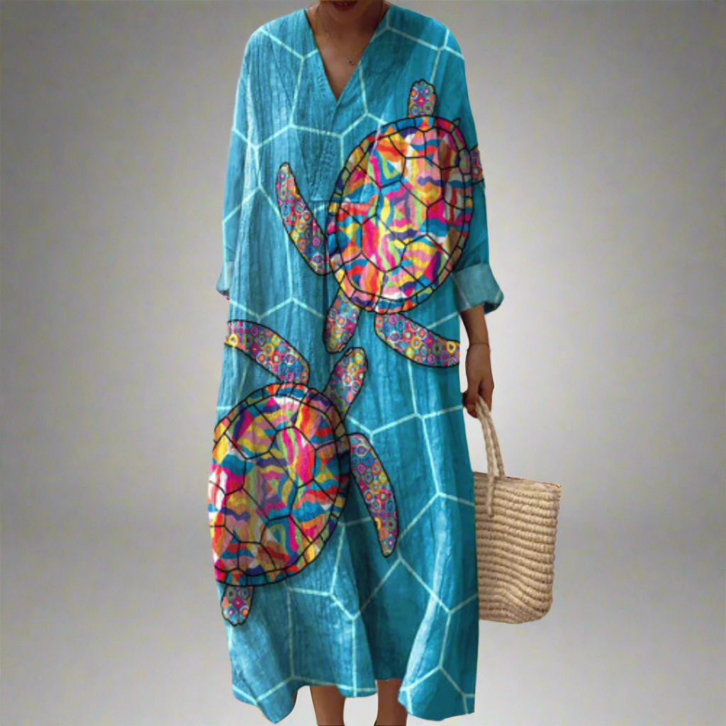 Kathrin - Vestido geométrico elegante