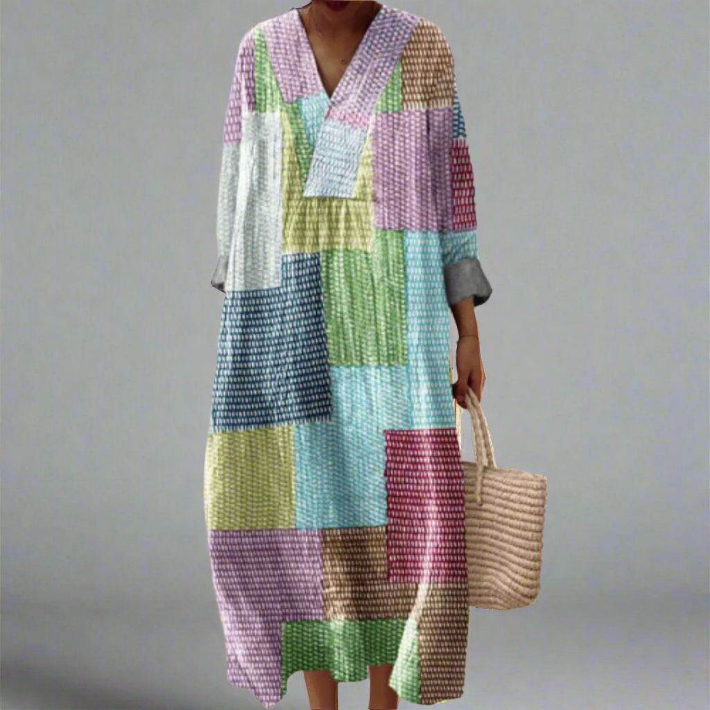 Heather - Vestido geométrico elegante