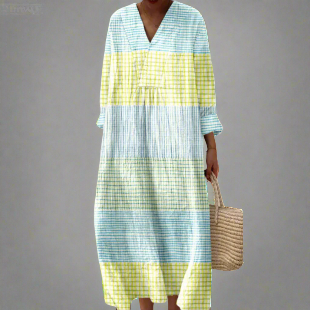 Adrienne - Vestido geométrico elegante