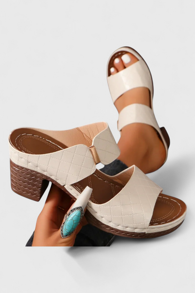 Tess - Sandalias de Confort Ortopédico con Tacón Bloque