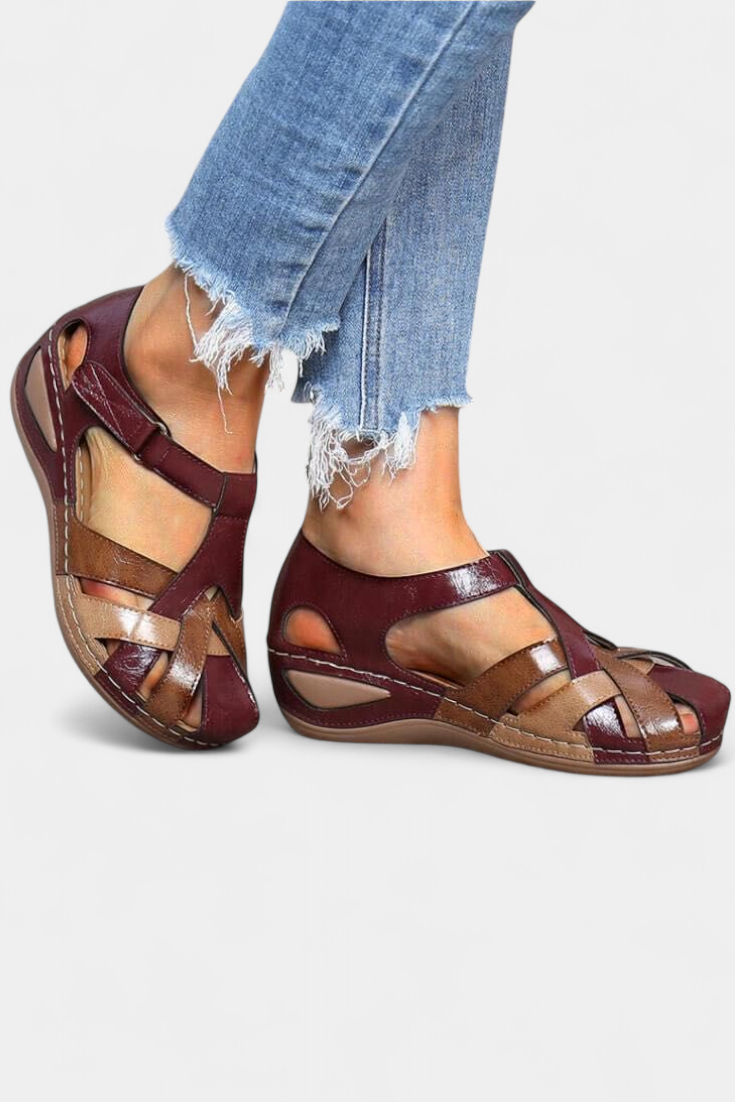 Alphie - Sandalias Ortopédicas Vintage de Confort Diario